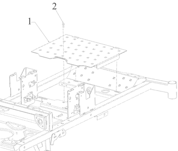 Floor Board Diagram and Parts List for 2022 Yard Machines Lawn Tractor